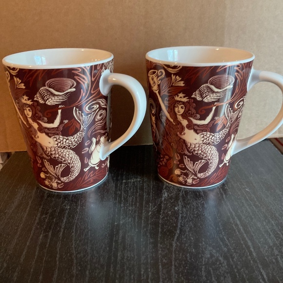 Starbucks Other - Starbucks 2008 anniversary coffee mugs with split tail mermaid    H219